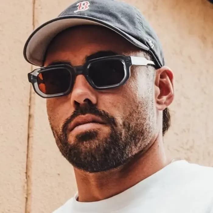 Lunettes de soleil rectangulaires pour hommes et femmes