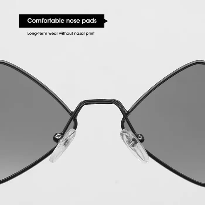Lunettes de soleil polygonales hipster pour femmes