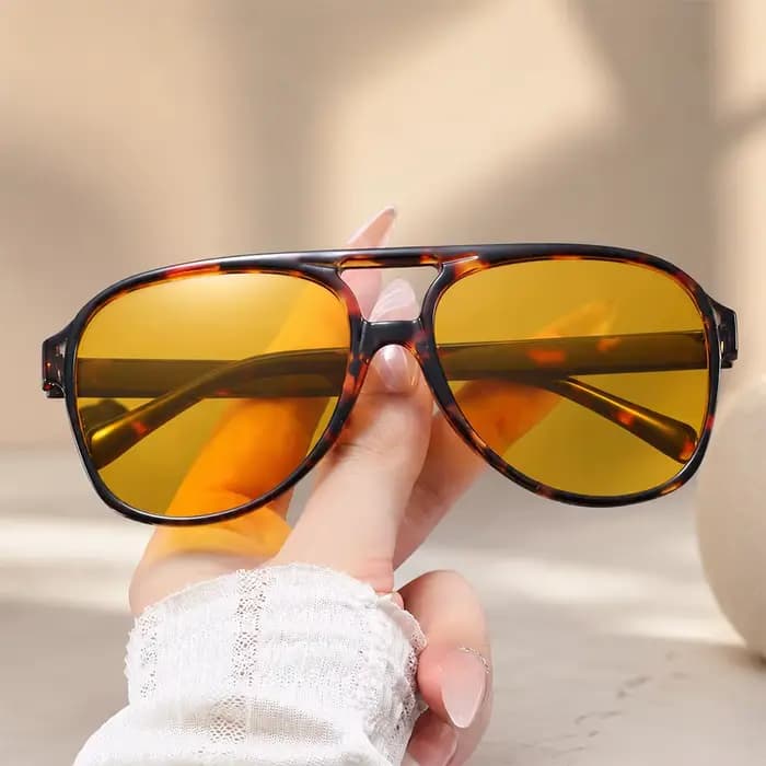 Lunettes de soleil aviateur vintage surdimensionnées pour femmes et hommes