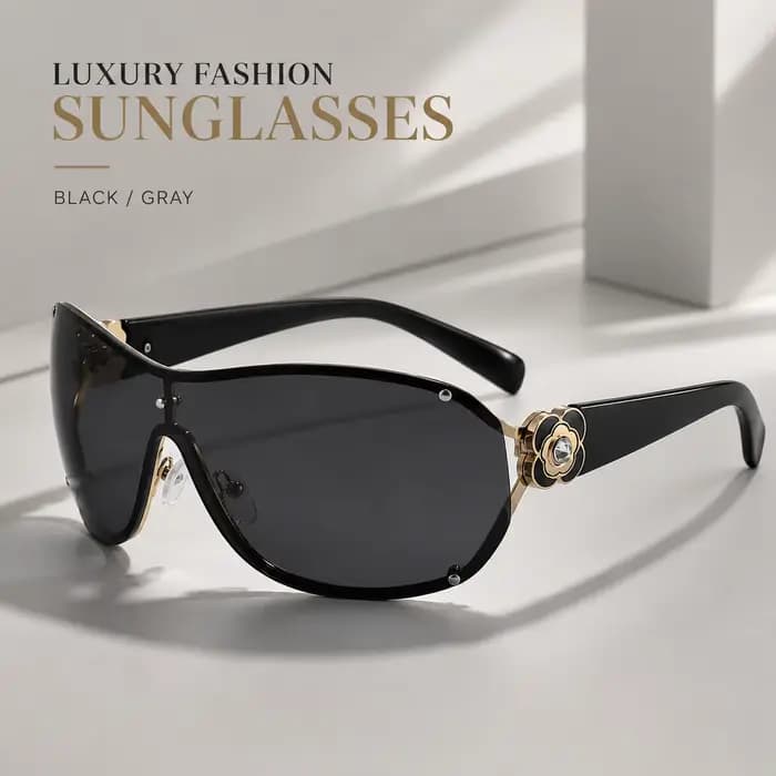 Lunettes de soleil Y2K surdimensionnées tendance pour femmes et hommes