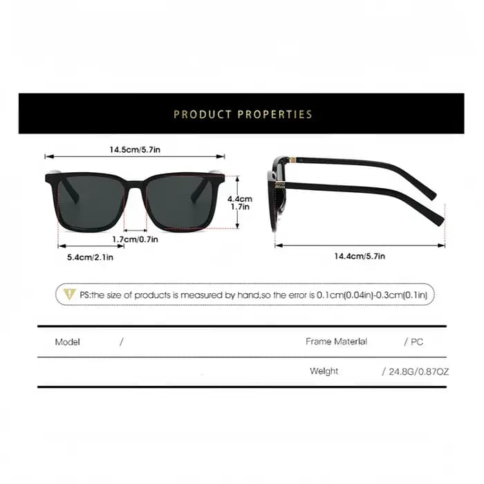 Nouvelles lunettes de soleil carrées à grande monture de Style coréen pour hommes et femmes