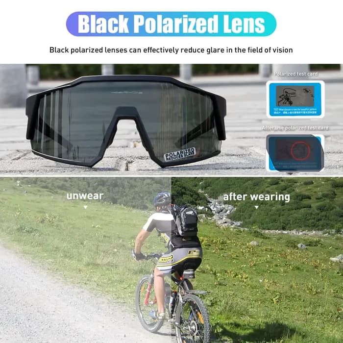 Kapvoe-Lunettes de soleil de cyclisme pour homme