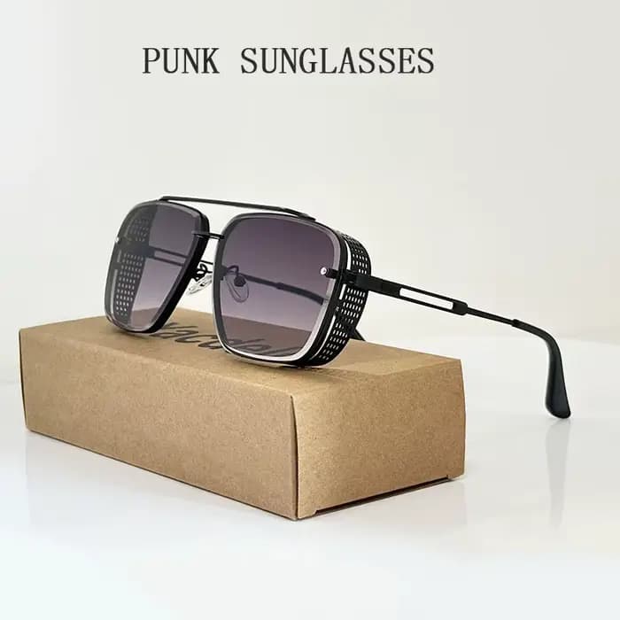 Lunettes de soleil rétro steampunk pour hommes et femmes