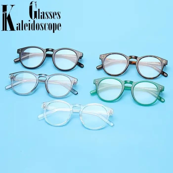 Anti lumière bleue lunettes rondes cadre femmes hommes Vintage