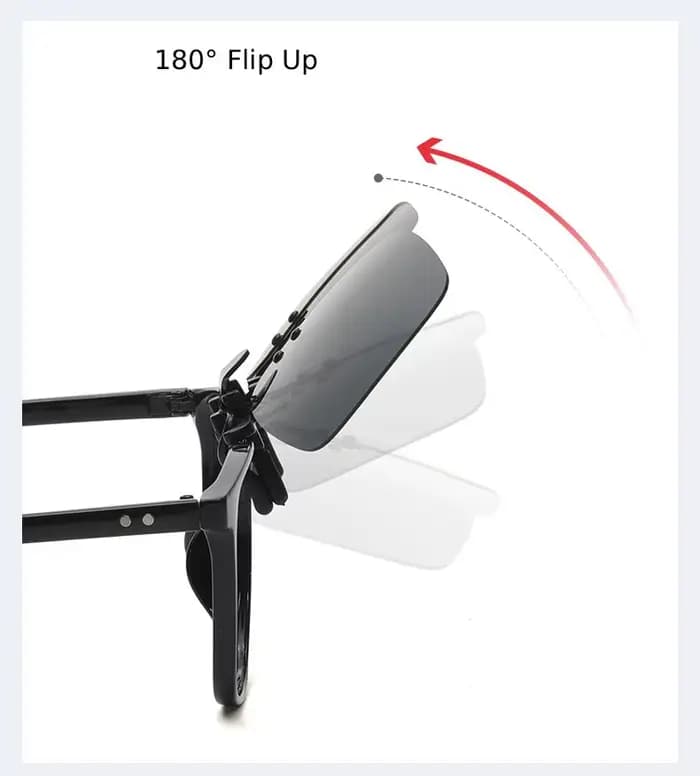 Lunettes de soleil polarisées carrées ultra légères à clipser