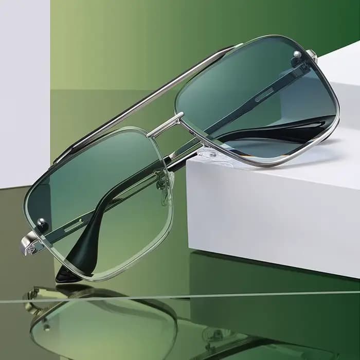 Nouvelles lunettes De Soleil dégradées pour hommes mode métal grand cadre