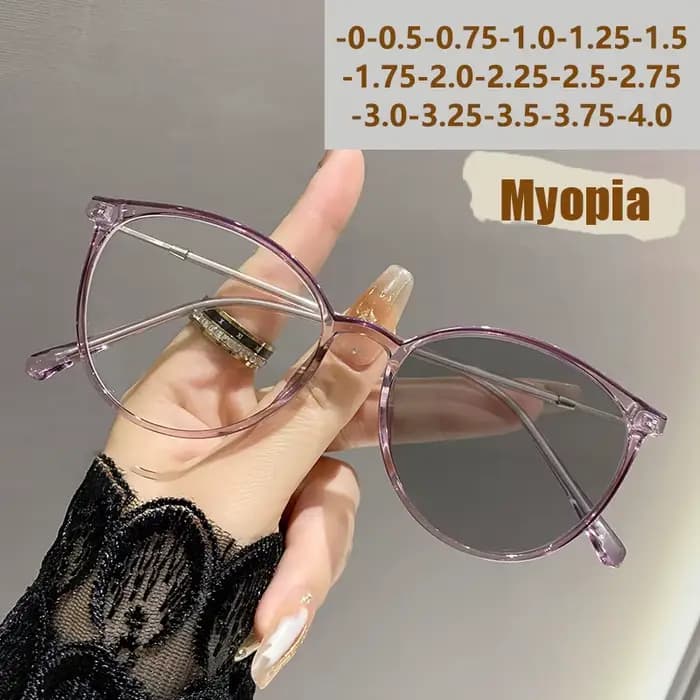 Lunettes myopes photosensibles à couleur changeante avec protection anti-lumière bleue.8147