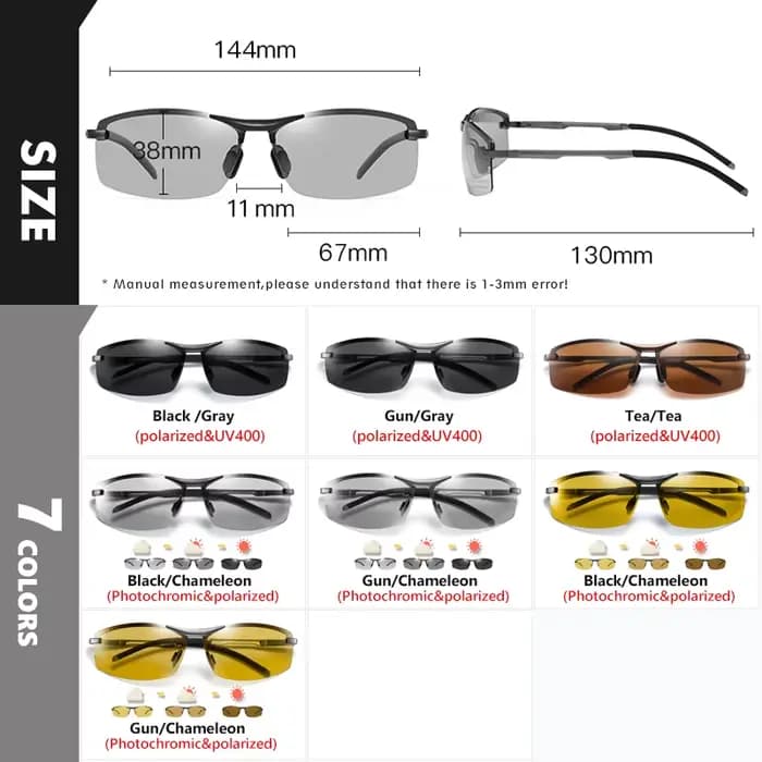 LIOUMO – lunettes de soleil carrées polarisées pour hommes