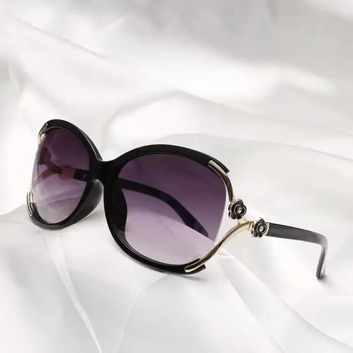 Lunettes de soleil rondes à grande monture pour femmes