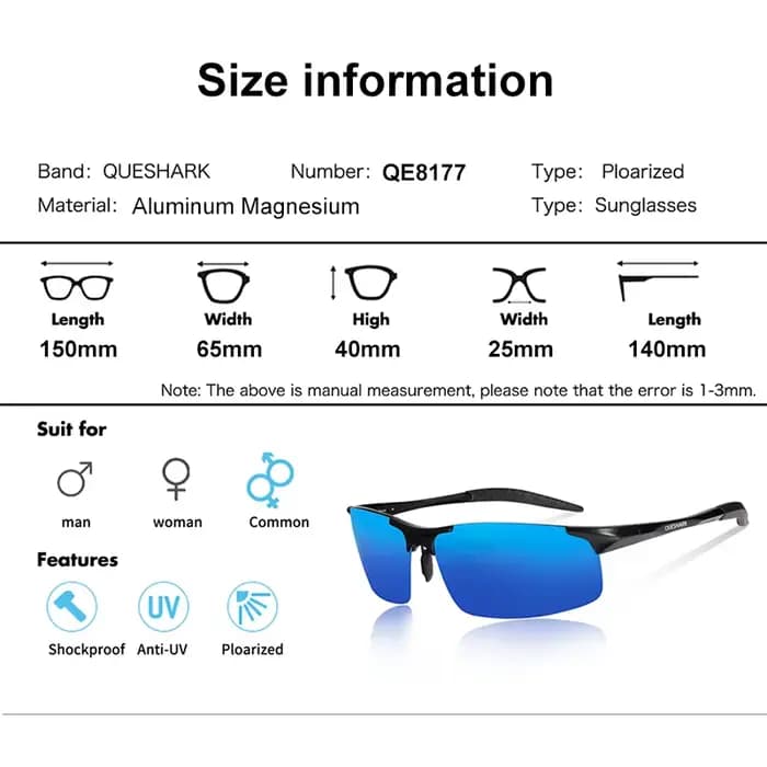 Lunettes de pêche polarisées HD pour hommes et femmes