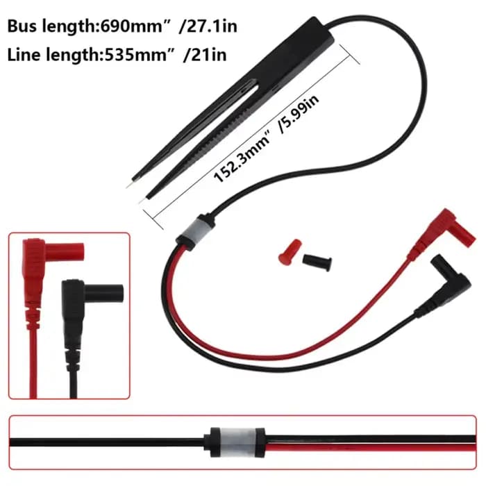 Pince de test multi-usages SMD SMT, pince de test, sonde de plomb, multimètre numérique, pince à épiler pour IC 02/10/2018 puzzles mesure d'itance