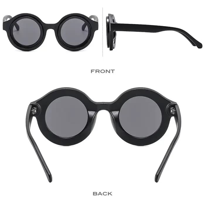 Lunettes de soleil rondes rétro tendance Hip Hop Street