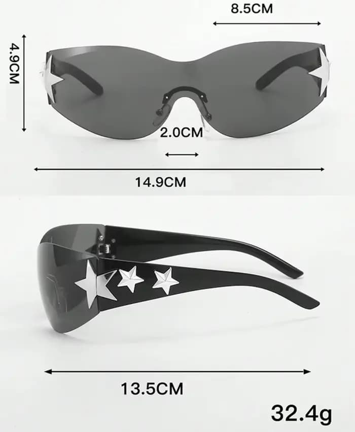 Lunettes Y2K multicolores pour femmes