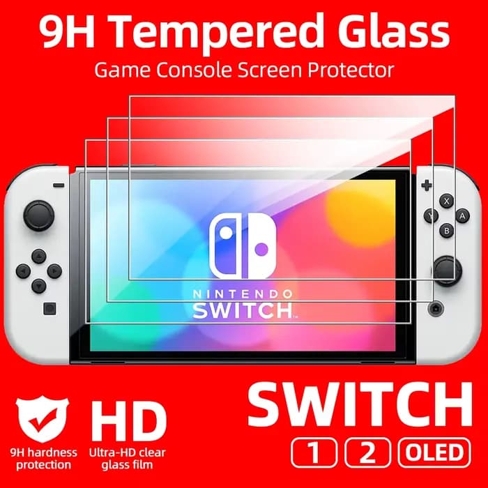 Verre trempé 9H pour Nintendo Switch OLED Switch2 2, protecteur d'écran, accessoires de Film de protection en verre transparent anti-rayures HD