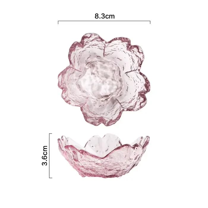 Assiette d'assaisonnement en fleurs de cerisier, petit plat en verre, bol à Sauce incrusté d'or Nodic pour crème glacée, fruits, fournitures de cuisine