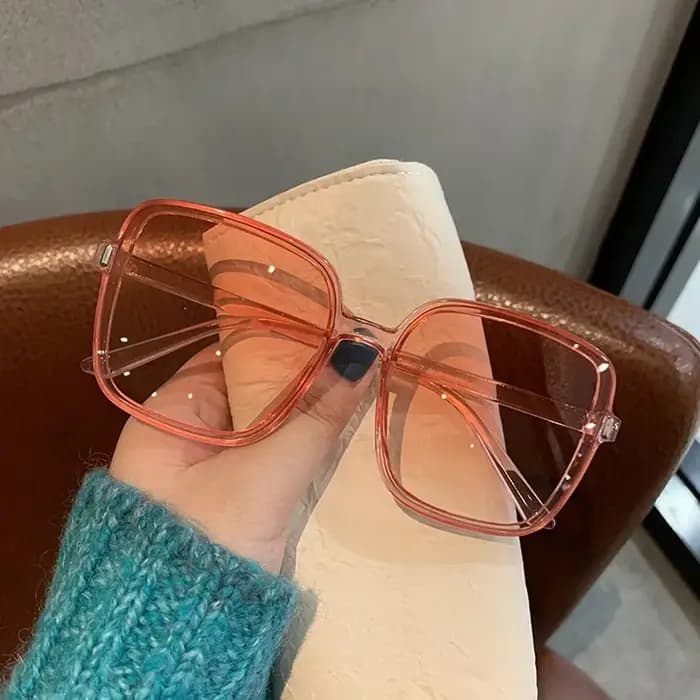 Lunettes de soleil surdimensionnées sans bords pour femmes