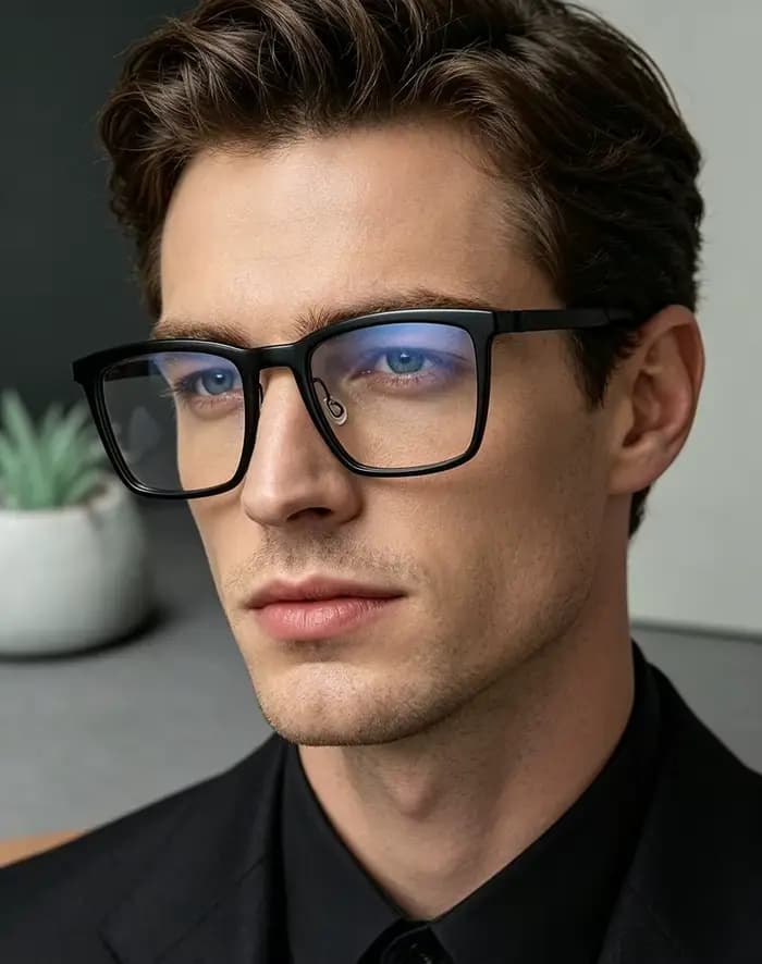 Monture de lunettes carrée pour homme et femme