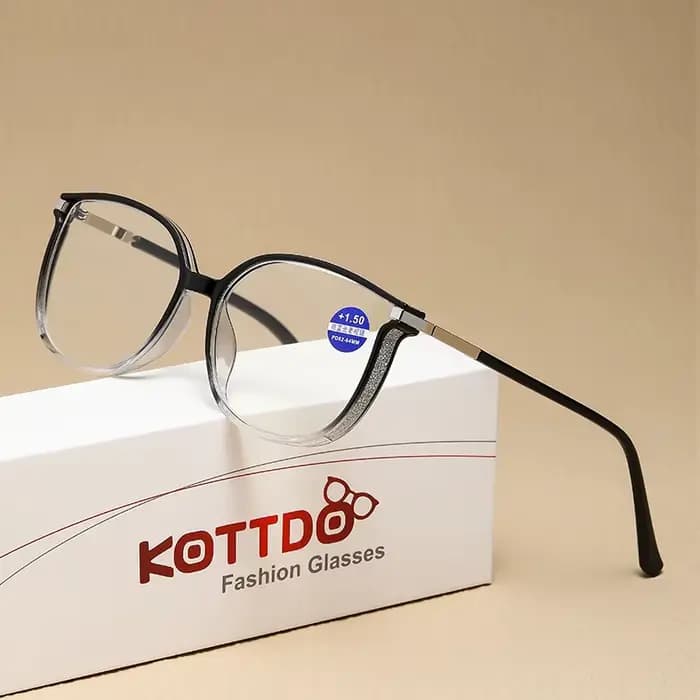Lunettes de lecture à grande monture violette pour femmes