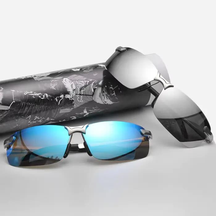 Lunettes de soleil polarisées classiques en métal pour hommes