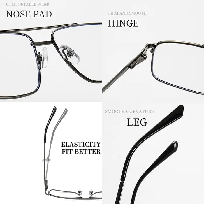Lunettes vintage en métal doré pour hommes et femmes
