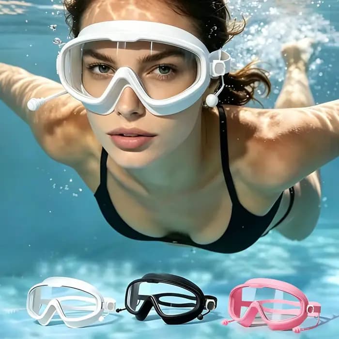 Lunettes de natation à grande monture pour hommes et femmes