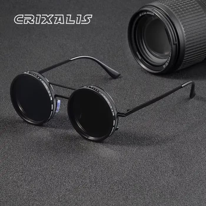 CRIXALIS ND9 vitesse réglable gradation lunettes de soleil hommes femmes Punk cadre rond