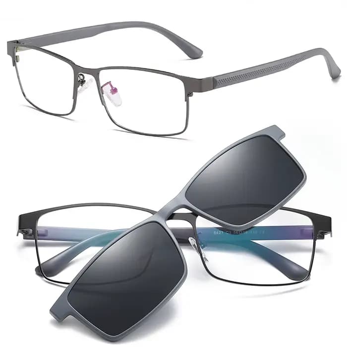Clip magnétique polarisé sur lunettes de soleil hommes Prescription