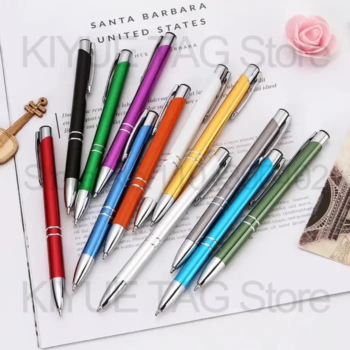 En gros 100 50 20 pièces graveur Laser personnalisé Logo stylo à bille créatif école d'affaires anniversaire mariage petit cadeau
