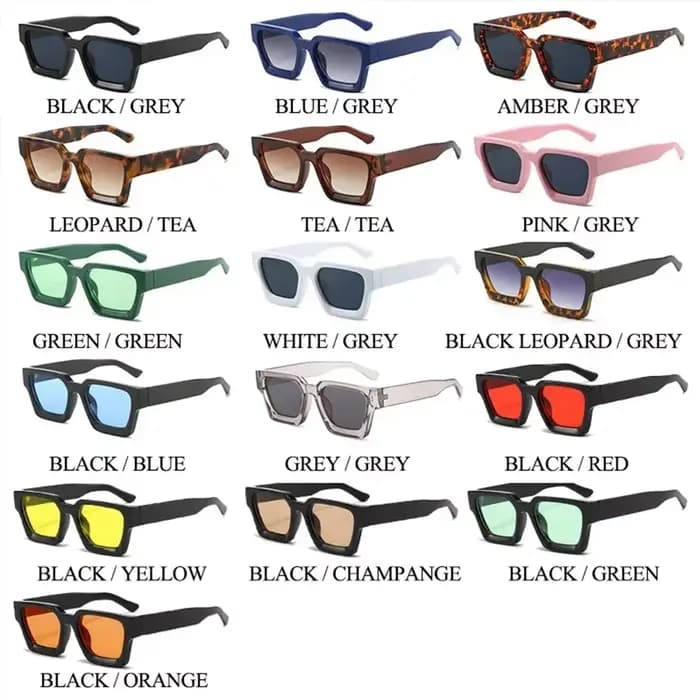 JNPCXI mode carré femmes luxe lunettes de soleil rétro dégradé bleu concepteur hommes tendance