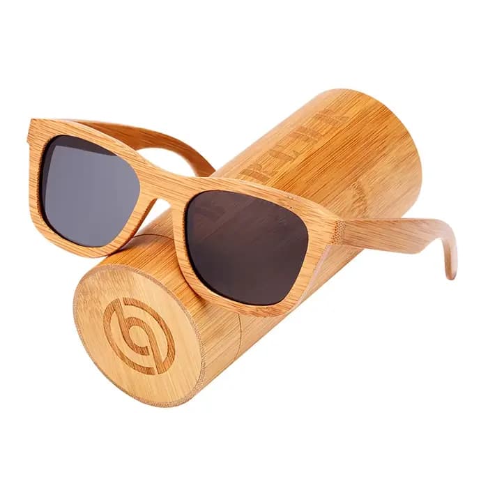 Lunettes de soleil rétro en bambou pour femmes