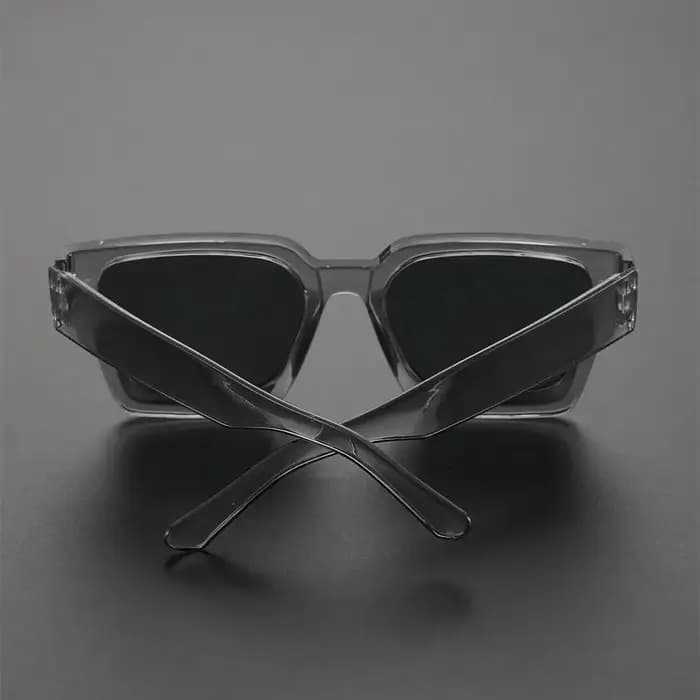 Lunettes de soleil unisexes à monture carrée en plastique