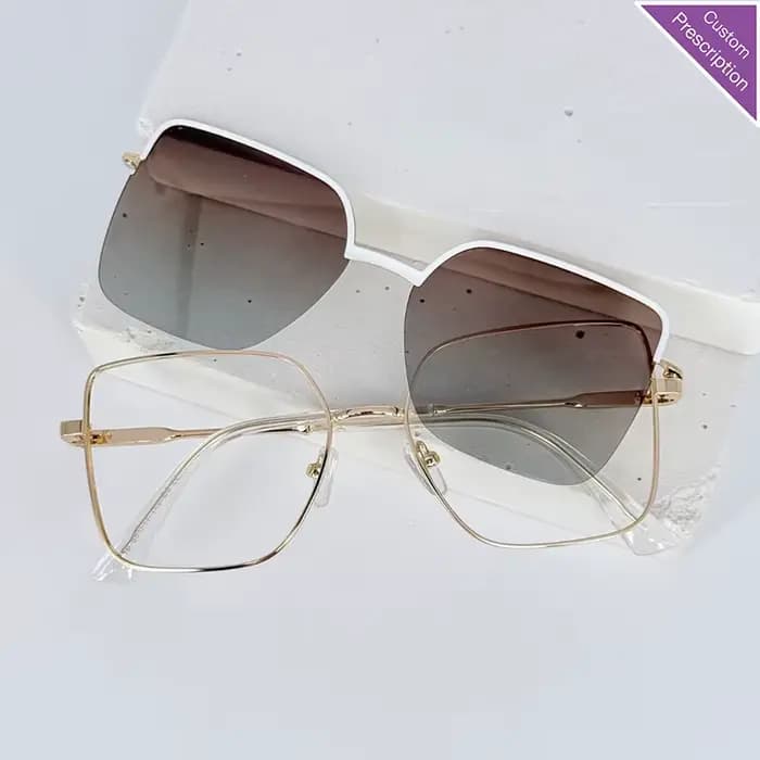 Monture de lunettes optiques surdimensionnées pour femmes