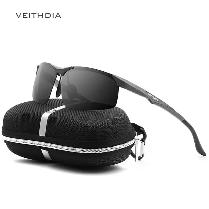 VEITHDIA – lunettes de soleil polarisées en aluminium et magnésium pour homme