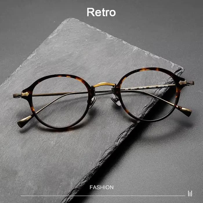 Lunettes de vue rétro rondes de luxe pour hommes et femmes