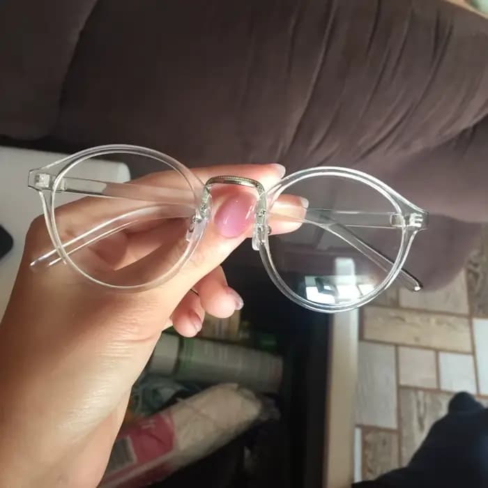 Lunettes rondes transparentes pour hommes et femmes