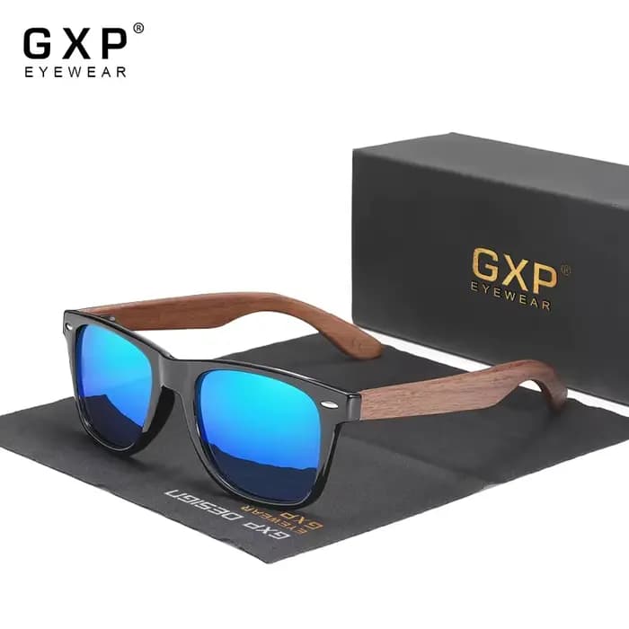 GXP rétro lunettes de soleil en bois hommes femmes polarisées Anti-UV400
