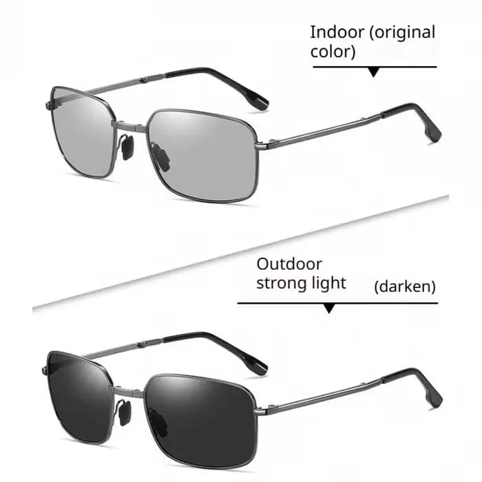 Lunettes de soleil pliantes à changement de couleur