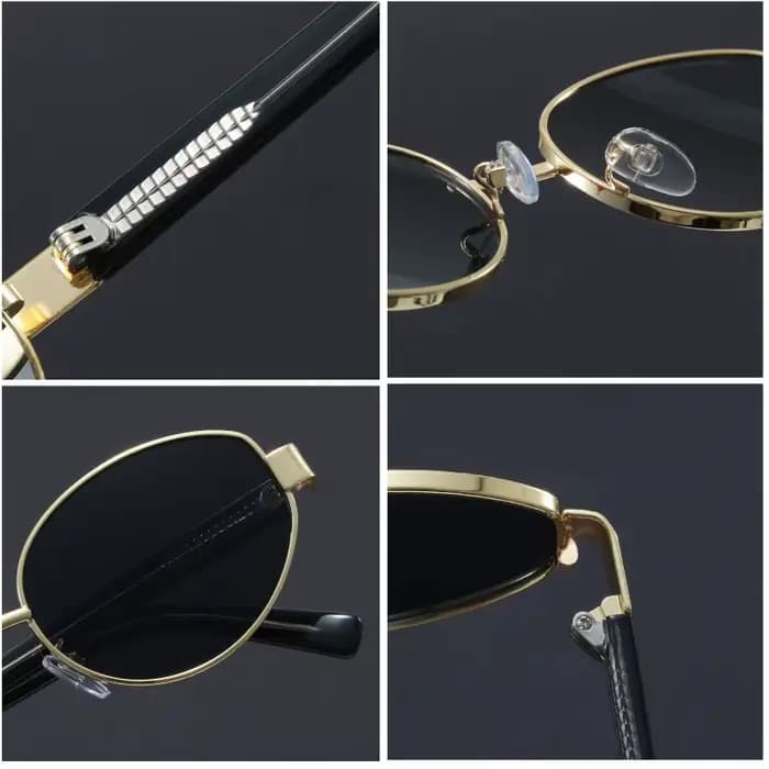 Lunettes de soleil en métal de conception de marque