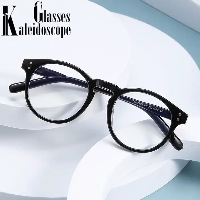 Anti lumière bleue lunettes rondes cadre femmes hommes Vintage