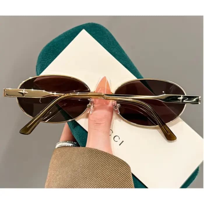 CLLOIO – lunettes de soleil vintage à monture ovale pour femmes