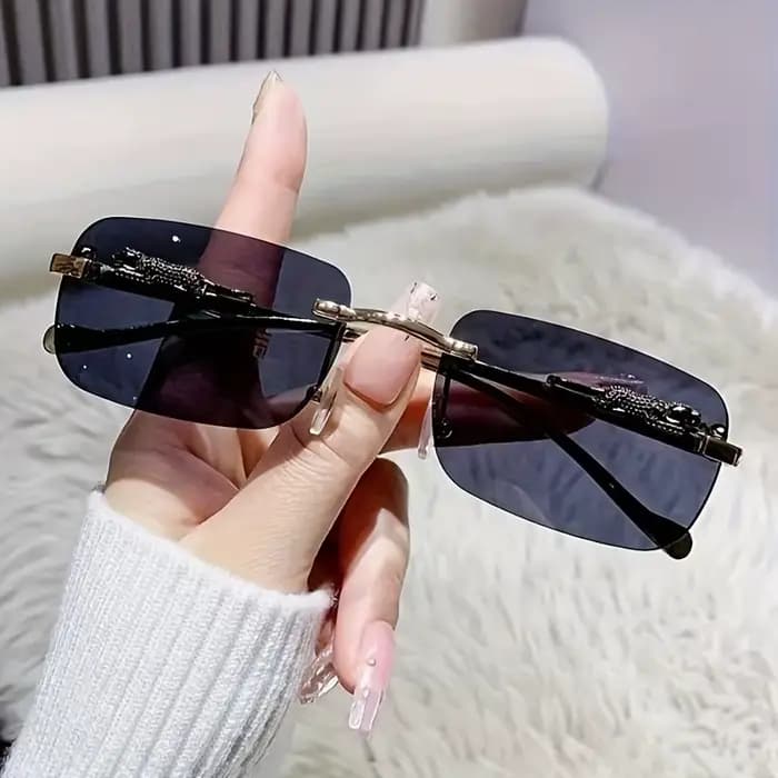 Lunettes de style rétro simple et chic sans monture