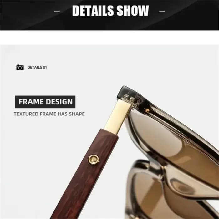 Lunettes de soleil classiques marron