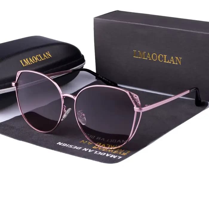 LMAOCLAN-Lunettes de soleil polarisées pour femmes, vintage, ajourées, UV400