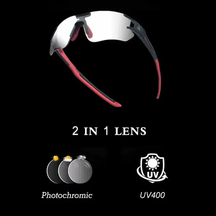 ROCKBROS lunettes de vélo lentille photochromique UV400