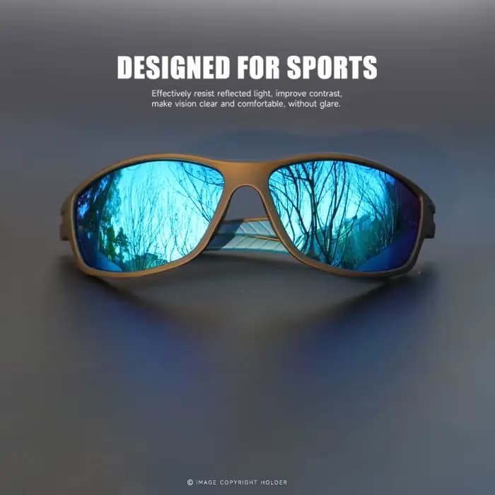 Lunettes de soleil de sport polarisées – Verres photochromiques violets/bleu/rouge de qualité supérieure pour la pêche