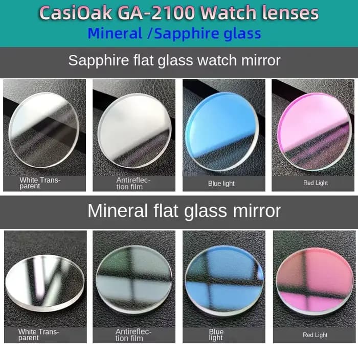 Revenu 2100 GAB2100 HD napGlass Pour G-SHOCK CasiOak GA-2100 GA-B2100 mol Montre Miroir Remplacement Accessoires Lentilles En Verre