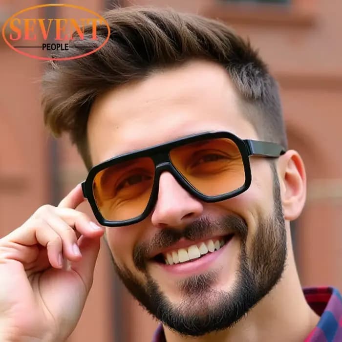 Lunettes de soleil carrées surdimensionnées classiques pour hommes 2026 – Monture métallique tendance de luxe