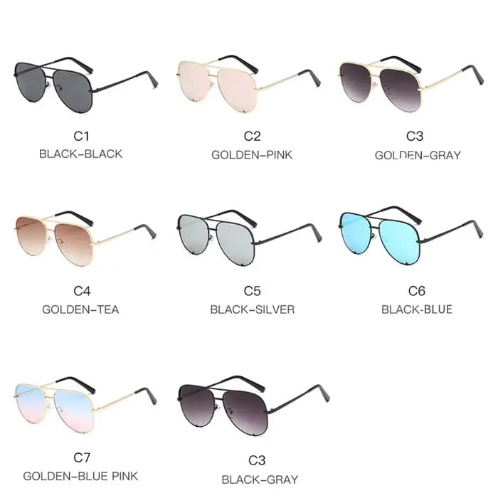 Lunettes de soleil pilote Aviation pour femmes et hommes