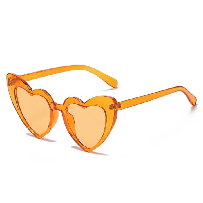 Lunettes de soleil en forme de cœur pour femmes et hommes
