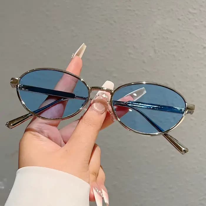 Lunettes de soleil ovales Fashion Ocean Lenses pour femmes et hommes